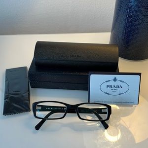 New Authentic Prada VPR 19L Eyeglasses, Black
